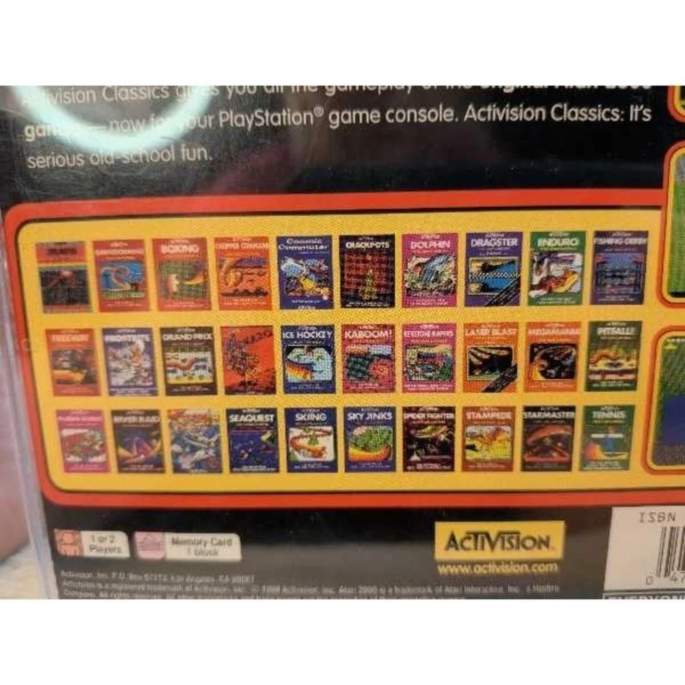 Activision Classics 30 Games Atari 2600 Collection Playstation PS1 Disc Manual